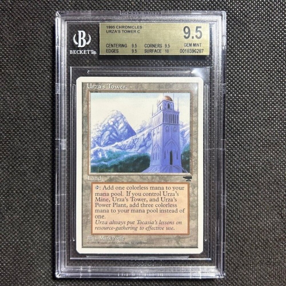 1995 MTG Magic The Gathering Chronicles Urza's Tower Mountains BGS 9.5+ Gem Mint